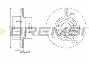 Тормозной диск перед. Vectra C/Signum 02-(285x25) (вент.)