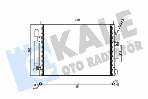 KALE FORD Радиатор кондиционера C-Max II,Focus III 10-