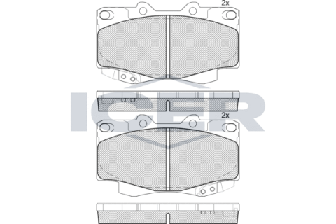 Колодки тормозные (передние) Toyota Hilux 83-/Tacoma 94-