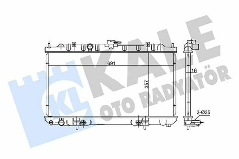 KALE NISSAN Радиатор охлаждения Almera II 1.8 00-