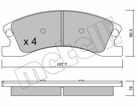 Колодки гальмівні (передні) Jeep Grand Cherokee II 99-05 Колодки гальмівні (передні) Jeep Grand Cherokee II 99-05