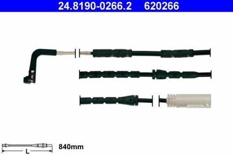 Датчик износа тормозных колодок (передних) BMW 3 (E90-93)/ X1 (E84) 04-11 (L=840mm)