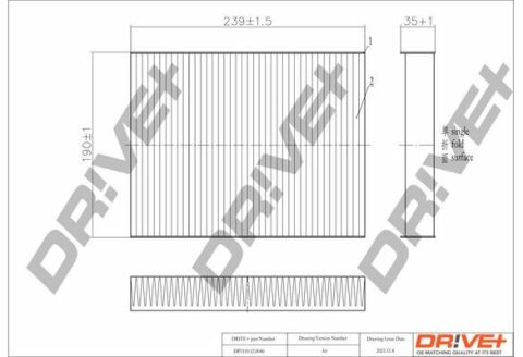 DP1110.12.0040 Drive+ - Фільтр салону