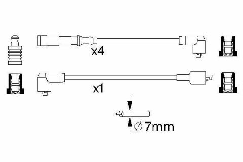 Проводи запалювання Nissan Sunny/Micra 1.0-1.6 82-90 (к-кт)