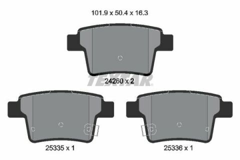 Тормозные колодки (задние) Ford Mondeo III 1.8-2.2 00-09 (Bosch)