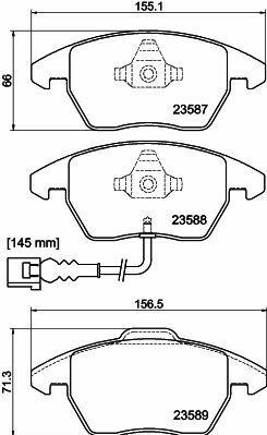 Тормозные колодки пер. Caddy III/Golf V/Passat B6/Octavia A5