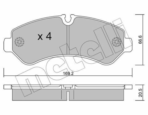 Колодки тормозные (задние) MB Sprinter (907) 511-519 CDI 18-