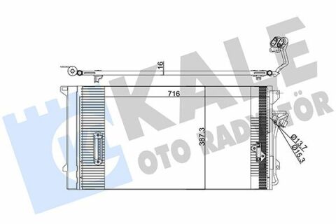 KALE VW Радіатор кондиціонера Audi Q7, Touareg, Porsche Cayenne 02-