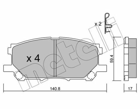 Тормозные колодки (передние) Lexus RX 03-09