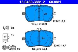 Колодки тормозные (передние) MB CLA (C118/X118) 19-/A-class (W177) 18-/B-class 18- (CBI) (с аксессуарами)