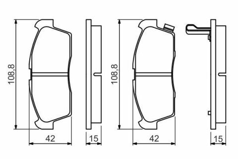 Гальмівні передні колодки Ignis 03-,Daihatsu Sirion, Charade SUZUKI