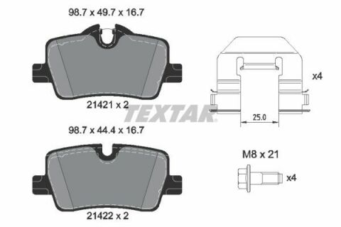 Колодки гальмівні (задні) BMW 3 (G20/G80/G28)/4 (G22/G82) 18- (TRW) Q+