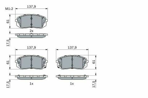 Гальмівні колодки передні Carens III, Sportage, Hyundai ix35,55 05- KIA