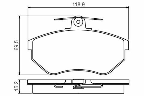 Колодки тормозные передние VW Polo 98-01, Golf III variant SEAT Inca 95-03