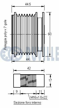 Шкив генератора w203/21, sprinter cdi 06-