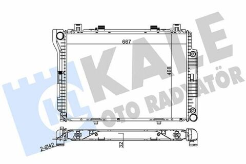 KALE DB Радіатор охолодження S-Class W140 3.0/3.5TD 93-