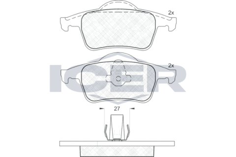 Колодки тормозные (задние) Volvo S60 00-10/S70 97-00/S80 98-06/V70 95-08/XC70 Cross Country 97-07