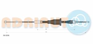 Трос ручного тормоза передний CHRYSLER GRAND VOYAGER 01-08