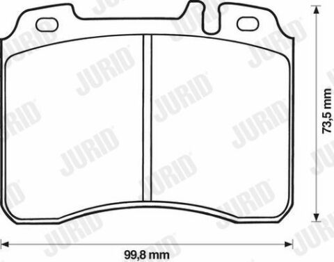 JURID Колодки гальмові перед. DB W124 88-96