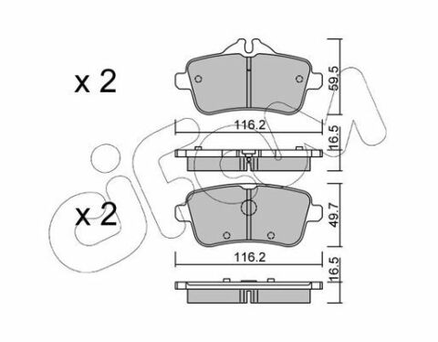 Тормозные колодки передние W166 M/GL-Class MB