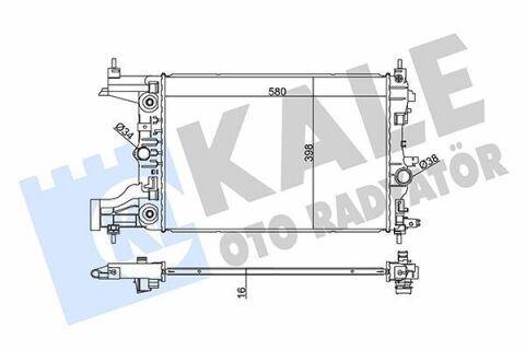 KALE OPEL Радиатор охлаждения Astra J,Chevrolet Cruze 1.6/1.8 09-