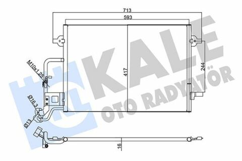 KALE VW Радиатор кондиционера Passat 00-,Skoda SuperB I