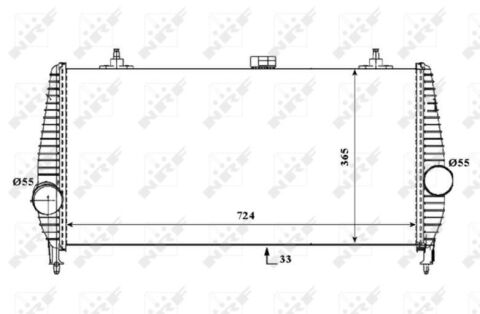 Радіатор інтеркулера Citroen C5/Peugeot 407 2.2/2.7HDi 05-