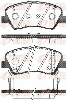 HYUNDAI Гальмівні колодки передні Accent 10-, KIA Rio III