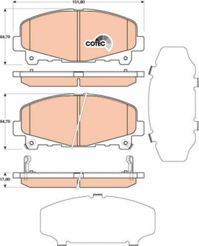 Тормозные колодки пер. Honda Accord VIII 08-(akebono)