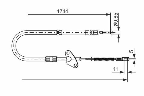 Трос ручника MB T1/TN 82-95 (R)