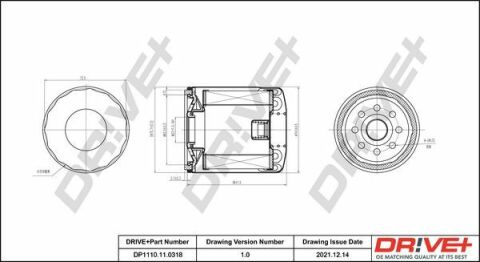 DP1110.11.0318 Drive+ - Фільтр оливи