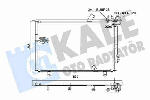 KALE BMW Радиатор кондиционера 5 E34 525tds 91-