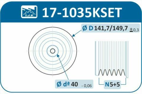 Шкив коленвала + шкив генератора BMW 3 (E46)/5 (E39)/X5 (E53) 3.0D 98-05 (в комплекте с болтами)