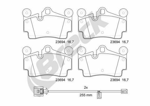 Колодки гальмівні (задні) Audi Q7/Porsche Cayenne/VW Touareg 02-15 (Brembo) (кераміка) висока якість Колодки гальмівні (задні) Audi Q7/Porsche Cayenne/VW Touareg 02-15 (Brembo) (кераміка) висока якість