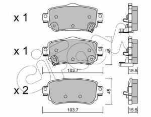 Тормозные колодки зад. Nissan X-Trail/Qashqai II 13- (TRW)