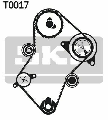 SKF К-т ГРМ (ремінь+2 ролика) CITROEN BX, ZX, PEUGEOT 306, 405. 1,9D.B