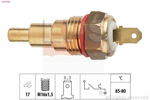 Датчик включения вентилятора Mitsubishi Lanser III/IV 1.8 D/1.5 84-92 (1 конт.) (80-85°C)