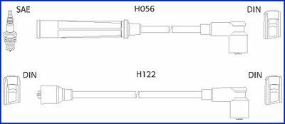 HITACHI VW К-кт высоковольтных проводов Golf I,Passat,Derby