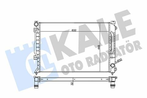 KALE VW Радіатор охолодження Audi A 6 II 2.5TDI/2.7 97-