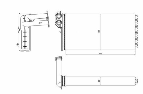 Радиатор печки MB Sprinter/VW LT TDI 96-06