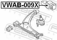 Сайлентблок переднего рычага (зад.) Audi A3/Passat B6/B7 05-13