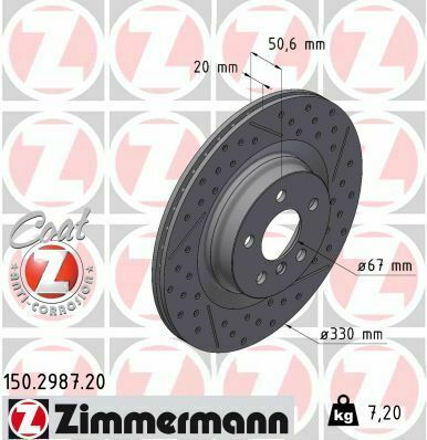 Диск тормозной (задний) MW 1 (F40)/2 (F44) 19-(R) (330x20) (с вентил.) (с покрытием)