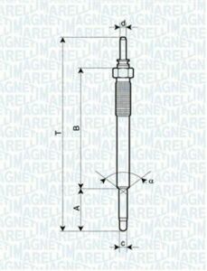 MAGNETI MARELLI HYUNDAI Свічка розжарювання Accent, Matrix, KIA Rio, 1,5 CRDi 05-.