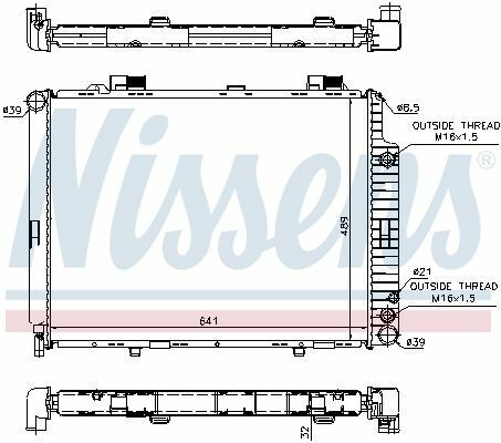 Радиатор MB E W 210(95-)E 200(+)[OE 210 500 08 03]