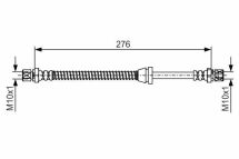 Шланг гальмівний задній правий REZZO CHEVROLET