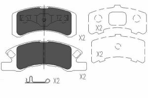 Колодки гальмівні (передні) Daihatsu Cuore 1.0 03-/Mitsubishi Mirage 1.0/1.2 12-