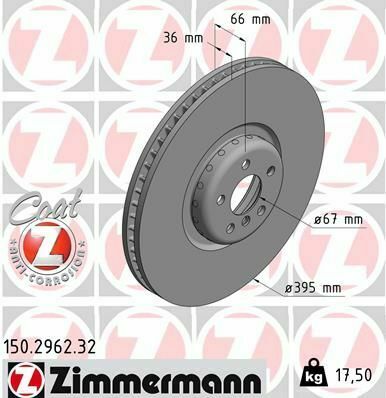 Диск тормозной (передний) BMW X5 (G05/F95)/X7 (G07) ​​18- (L) (395x36)