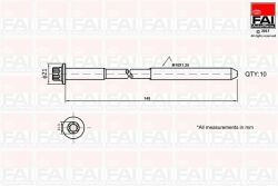 Комплект болтов головки блока цилиндров Ford C-Max, Focus II, III, Galaxy, Mondeo IV, V, Transit 1.8/2.3 Комплект болтов головки блока цилиндров Ford C-Max, Focus II, III, Galaxy, Mondeo IV, V, Transit 1.8/2.3
