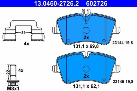 Колодки тормозные (передние) MB C-class (W203/CL203/S203)/CLK-class (C209)/SLK-class (R171) 00-11