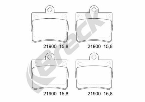 Тормозные колодки (задние) MB C-class (W202) 93-00